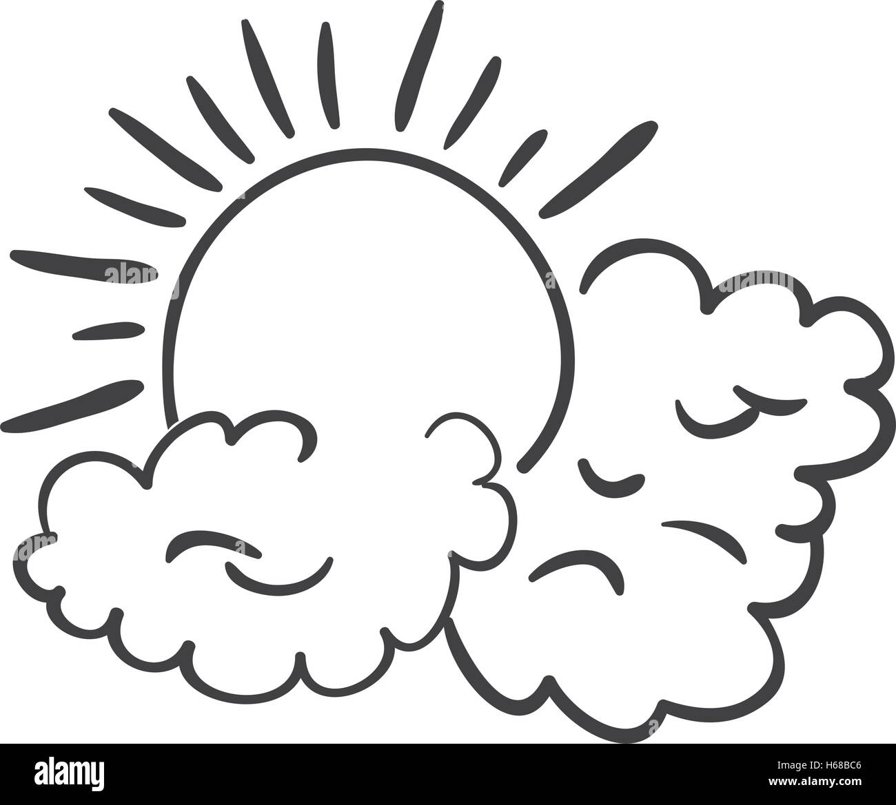 sun and cloud icon Stock Vector Image & Art - Alamy