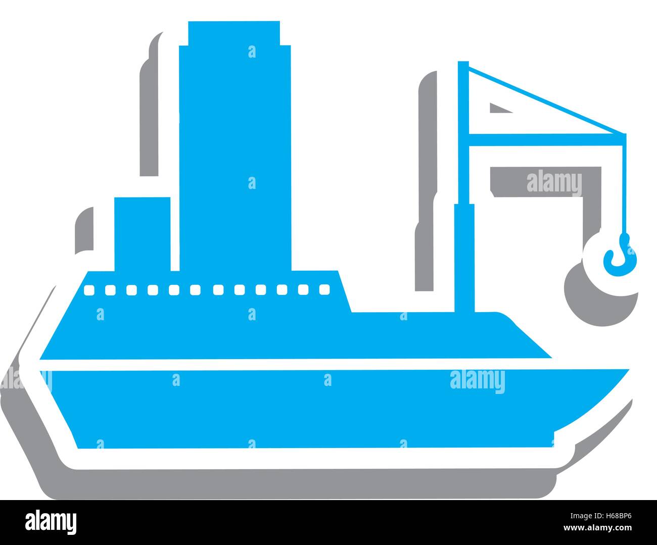 cargo ship icon pictogram image Stock Vector