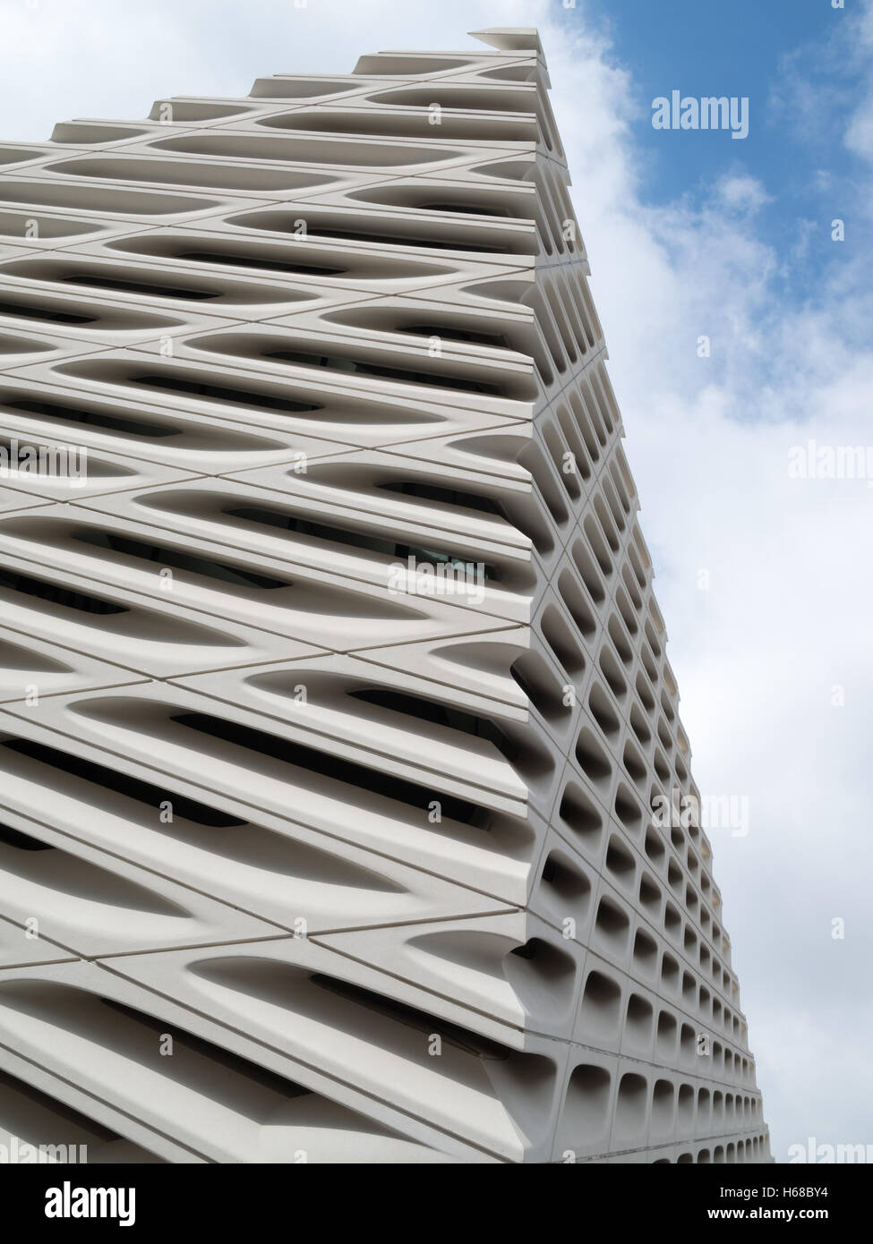 Detail of The Broad museum building facade Stock Photo