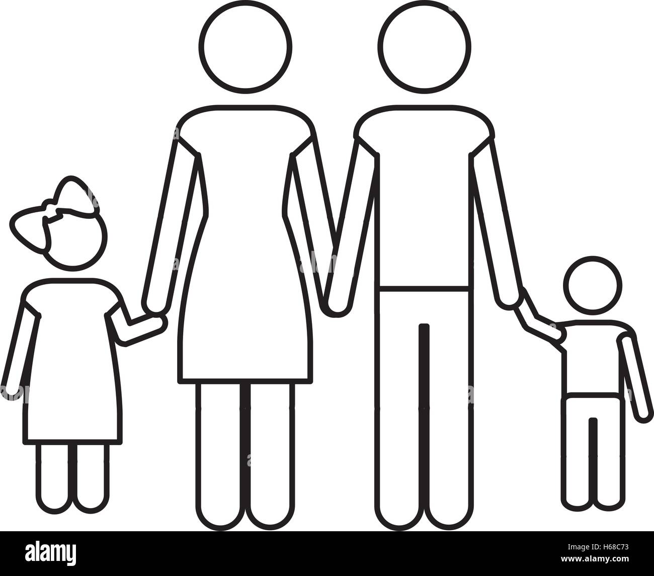 conventional family pictogram icon image Stock Vector Image & Art Alamy