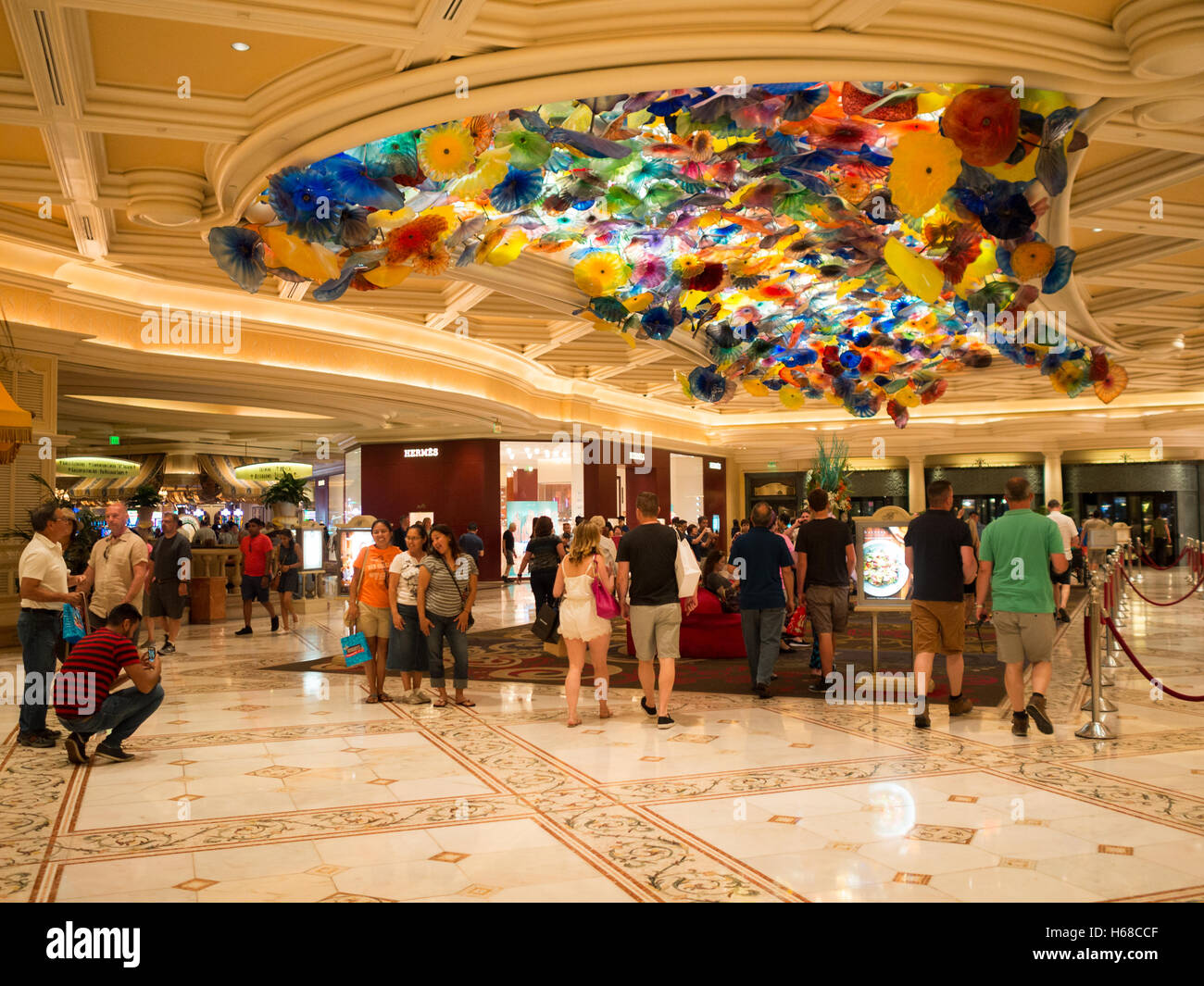 Interior with shops, Louis Vuitton, luxury hotel, casino, Bellagio, Las  Vegas, Nevada, United States Stock Photo - Alamy