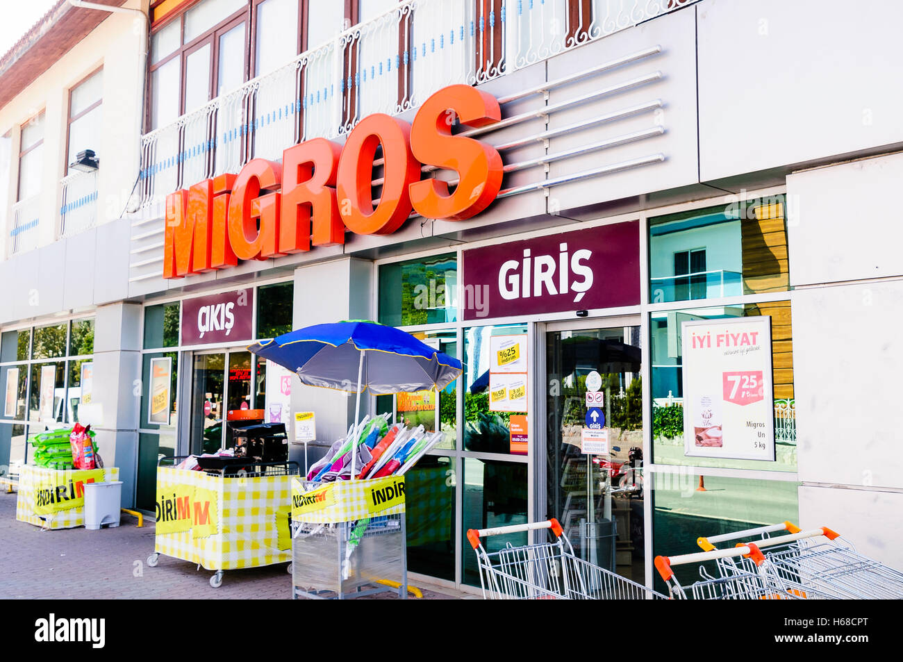 Migros supermarket, Turkey. Stock Photo