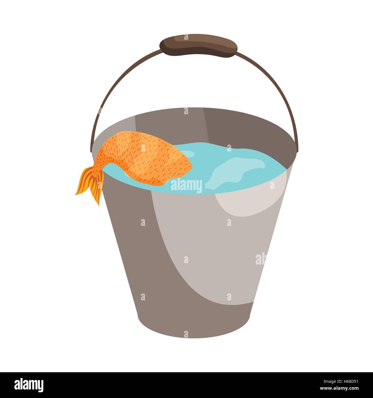 Bucket of fish icon, cartoon style Stock Vector Image & Art - Alamy