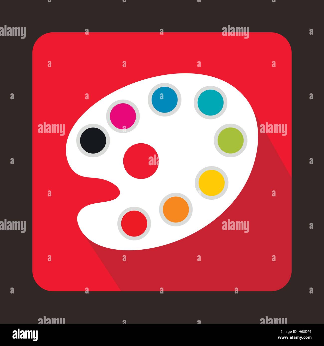 Art palette icon in flat style Stock Vector Image & Art - Alamy