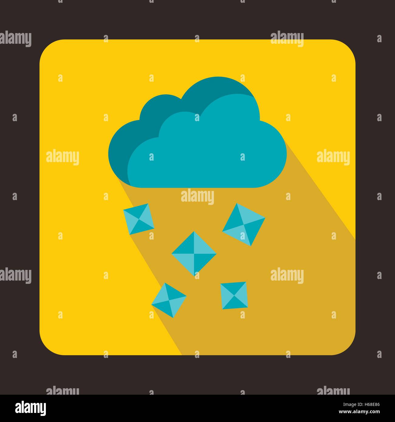 Cloud and hail icon in flat style Stock Vector Image & Art - Alamy