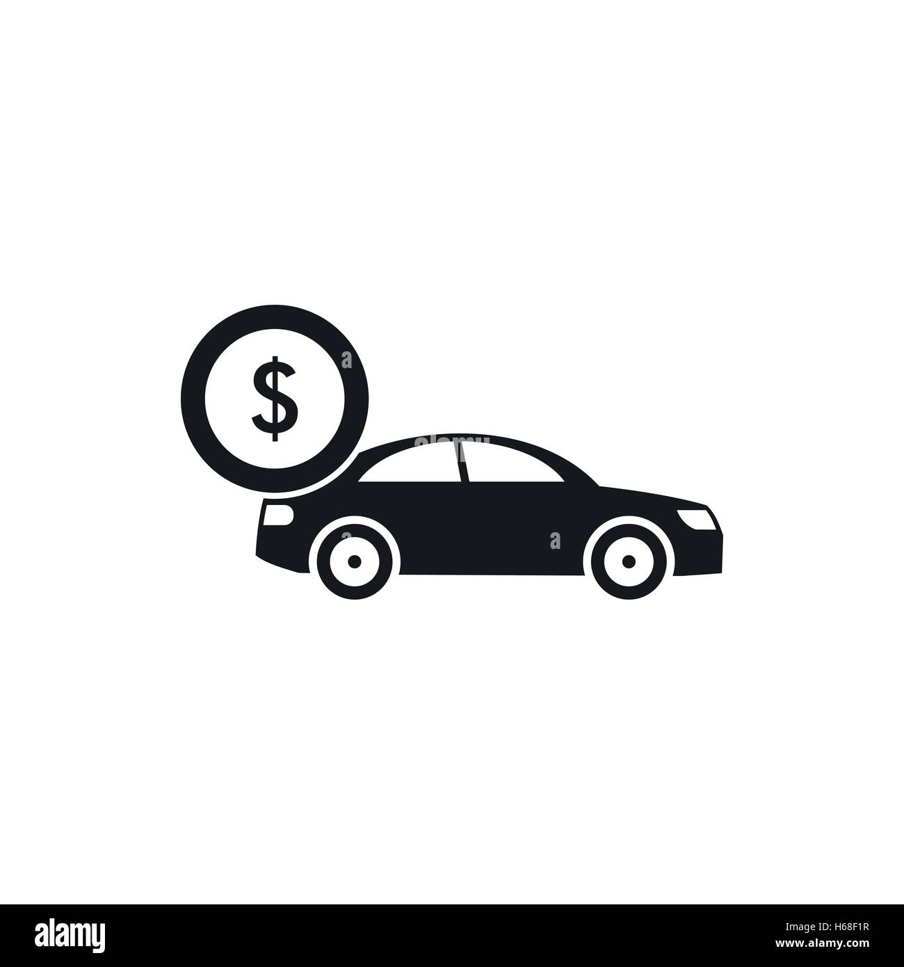 Car and dollar sign icon, simple style Stock Vector Image & Art - Alamy