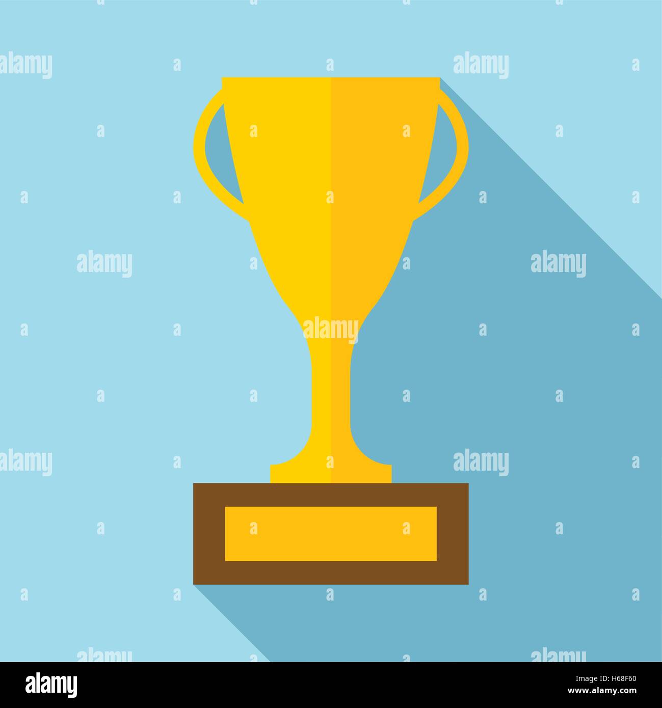 Golden trophy cup icon in flat style Stock Vector Image & Art - Alamy