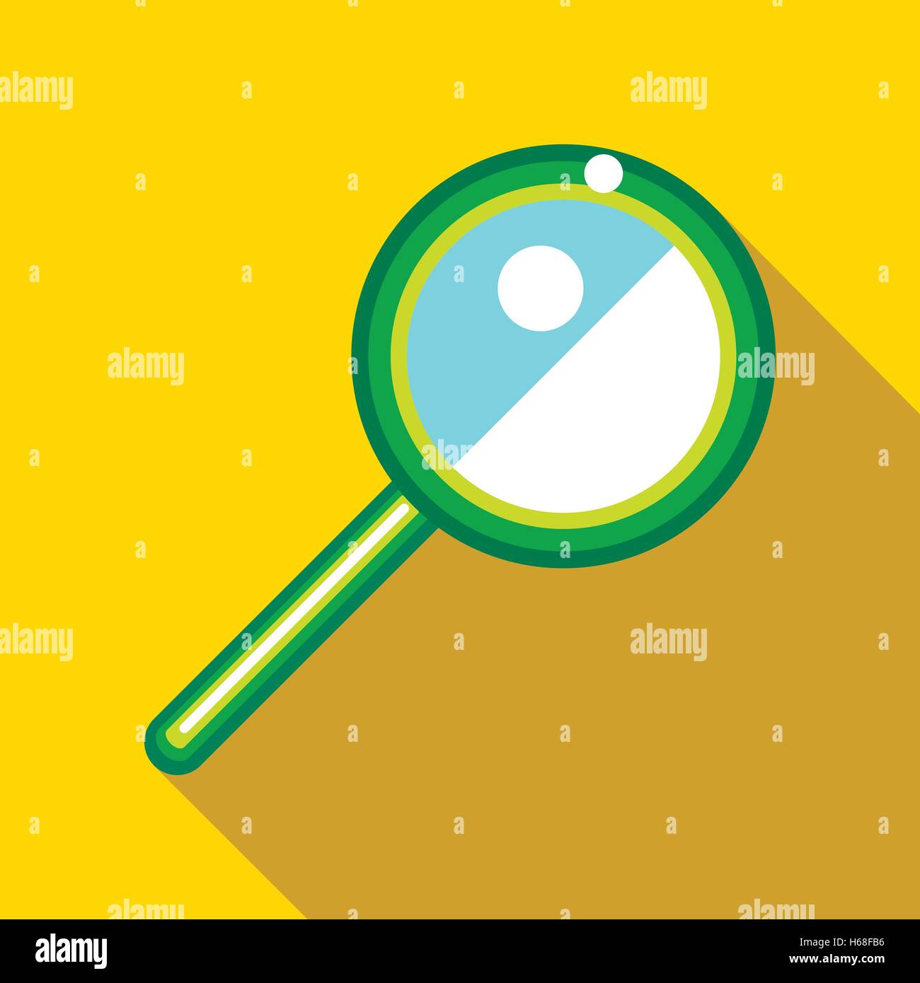 Magnifying Glass Icon In Flat Style Stock Vector Image And Art Alamy 