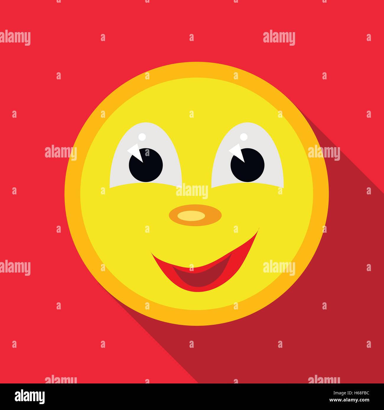 Smiling face icon in flat style Stock Vector Image & Art - Alamy