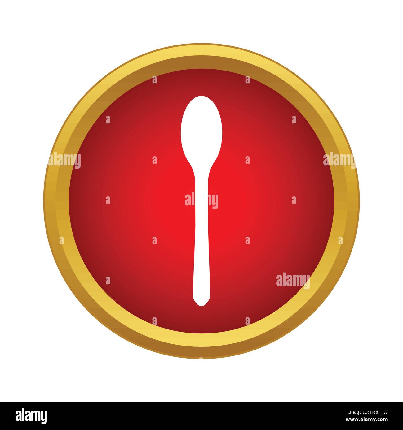 Spoon icon in simple style Stock Vector Image & Art - Alamy