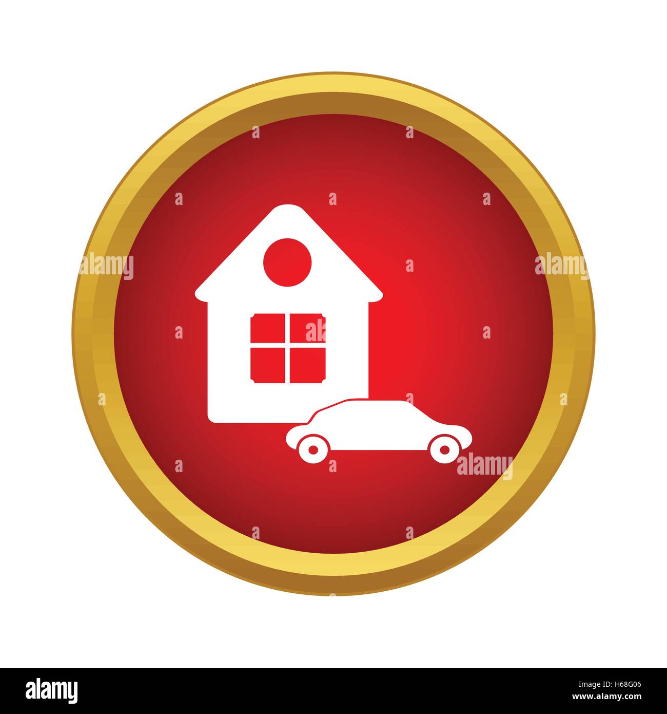 House and car icon, simple style Stock Vector Image & Art - Alamy