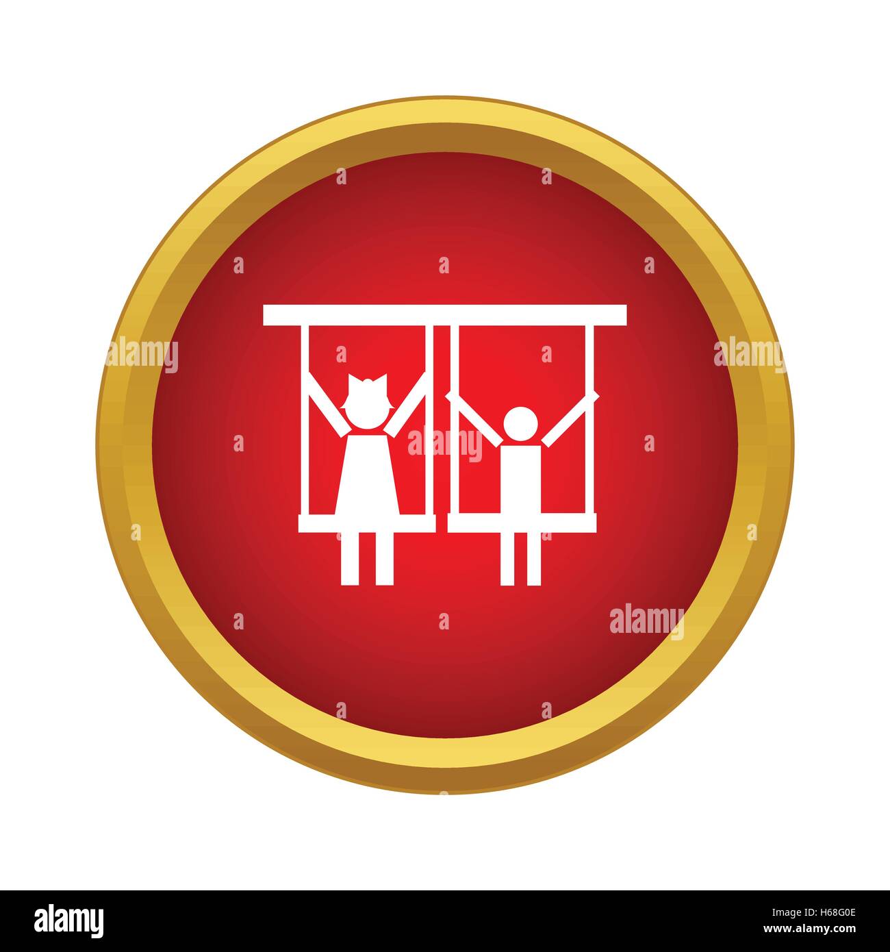 Children ride on swing icon, simple style Stock Vector Image & Art - Alamy