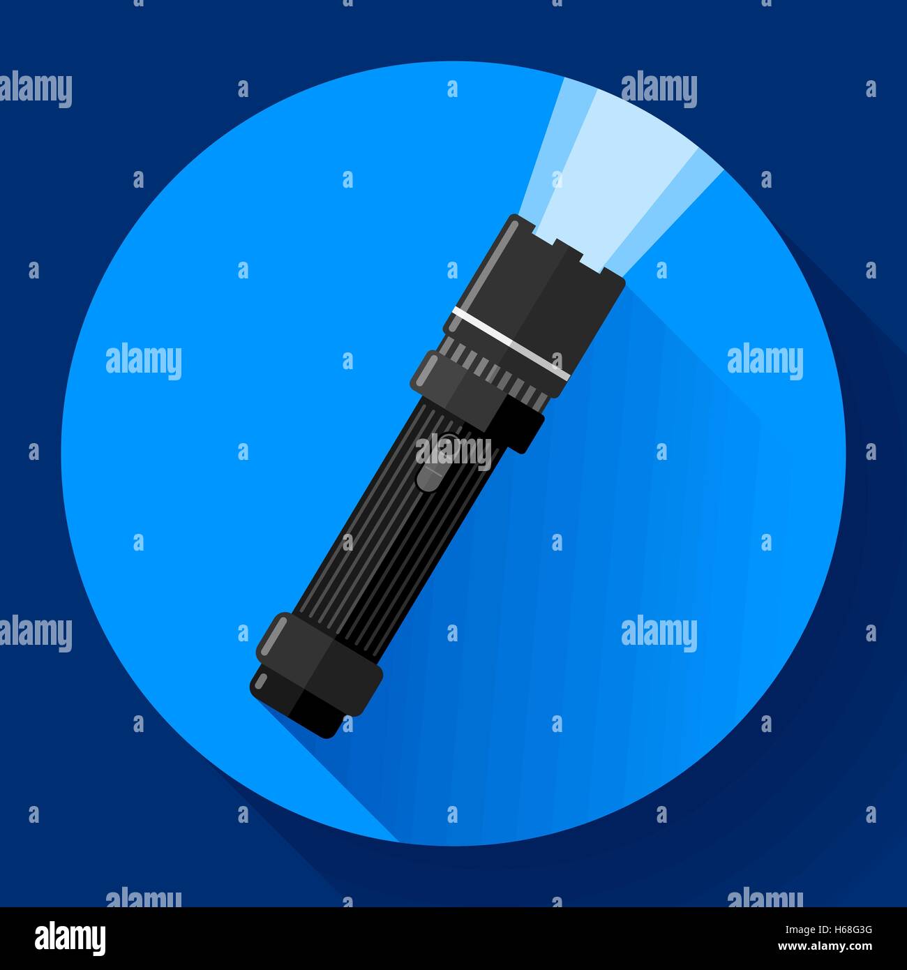Man with torch light dark Stock Vector Images - Alamy