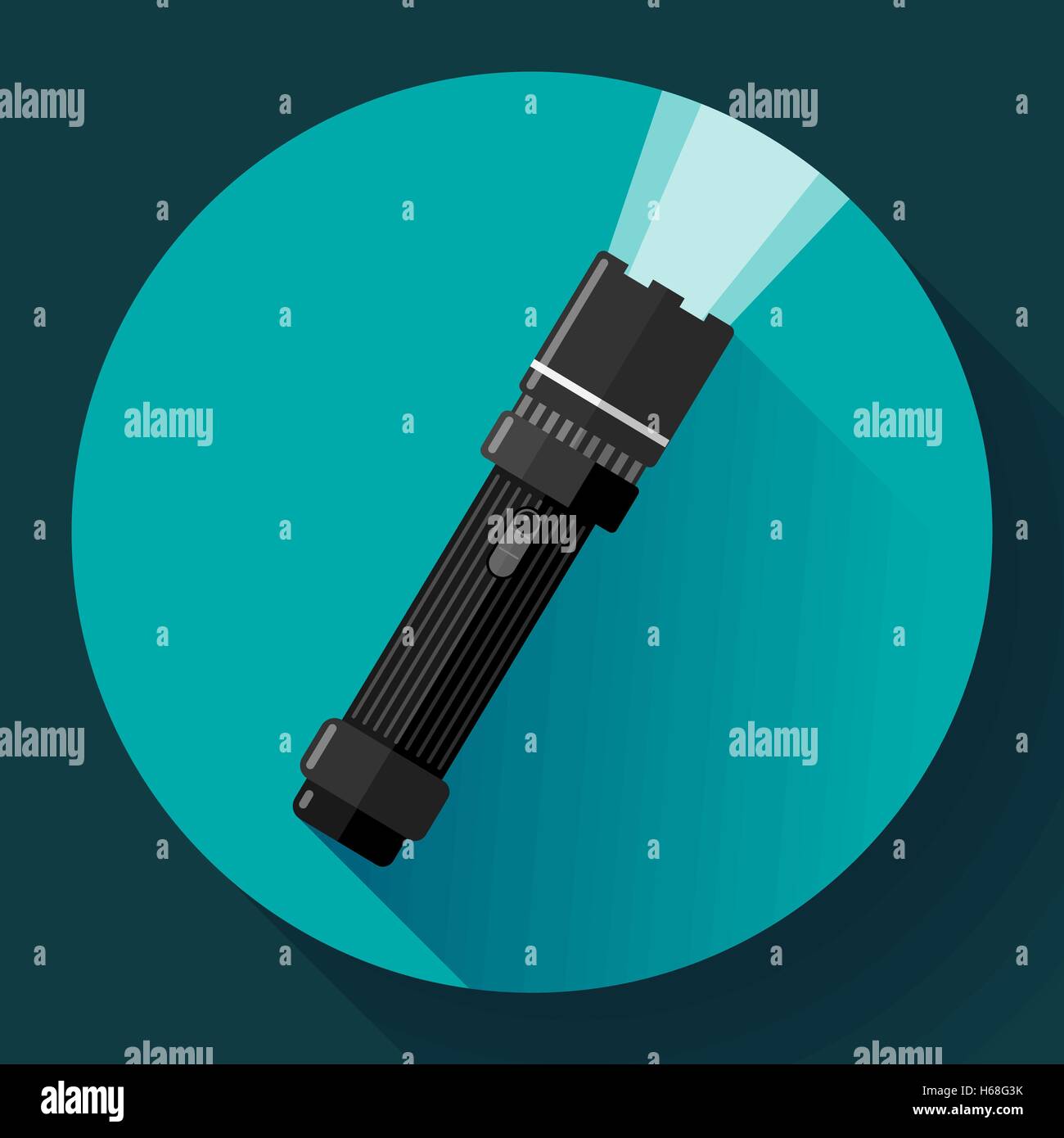 Flashlight Vector icon. Flat design style Stock Vector Image & Art - Alamy