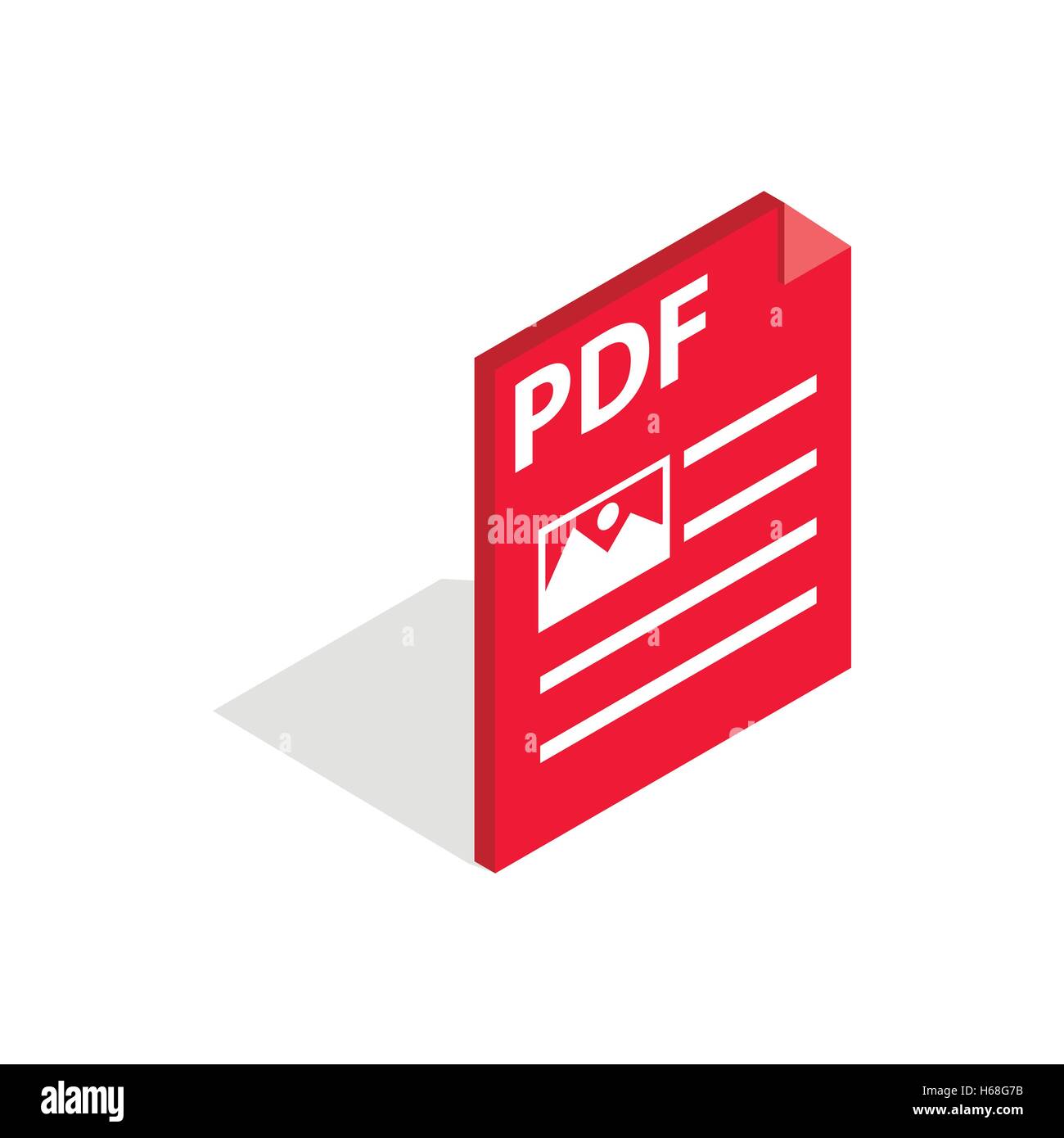 Document file format PDF icon, isometric 3d style Stock Vector Image ...
