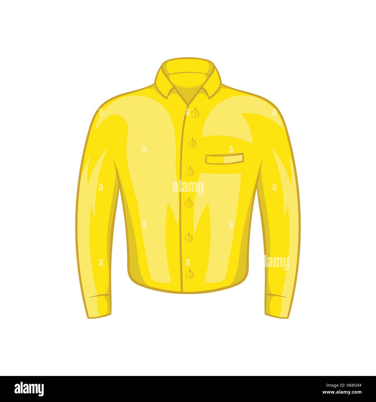 Yellow man shirt icon, cartoon style Stock Vector Image & Art - Alamy