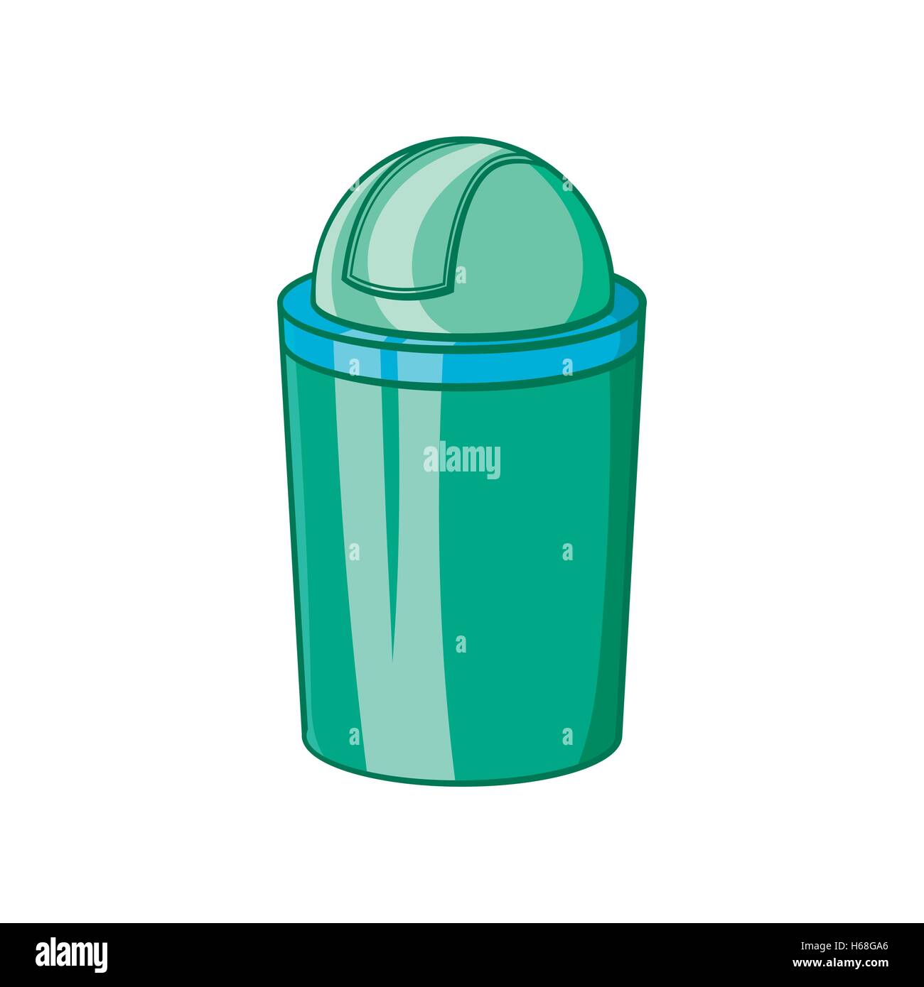Green trash can icon, cartoon style Stock Vector Image & Art - Alamy
