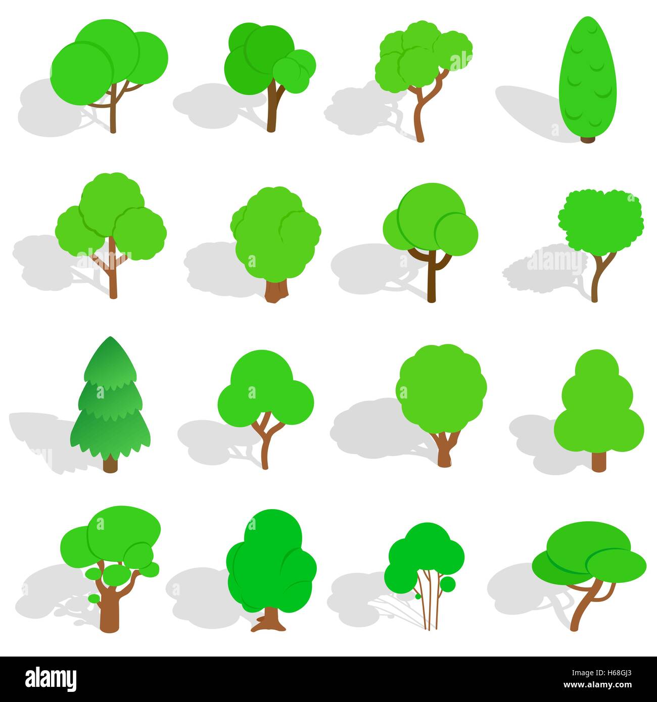 Pine tree 3d clipart Stock Vector Images - Alamy