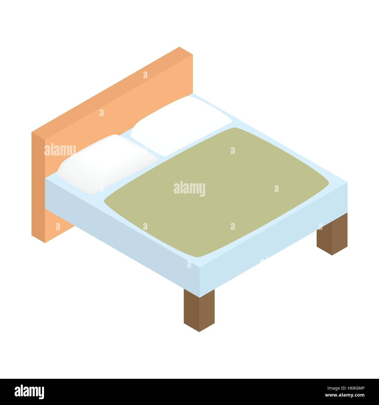 Single bed icon isometric 3d hi-res stock photography and images - Alamy