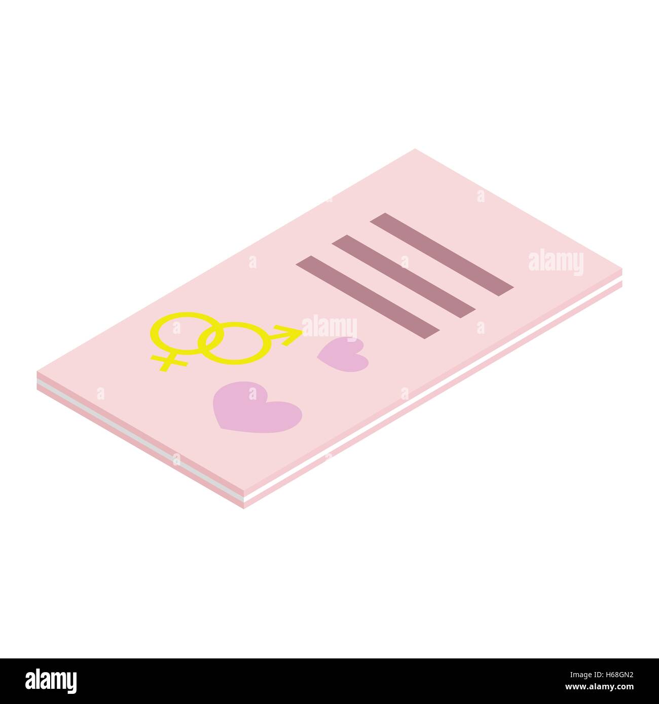 Wedding postcard isometric 3d icon Stock Vector Image & Art - Alamy