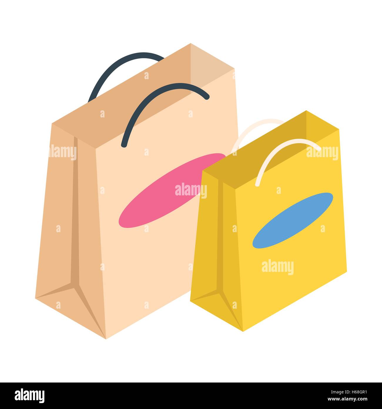 Shopping bags isometric 3d icon Stock Vector Image & Art - Alamy