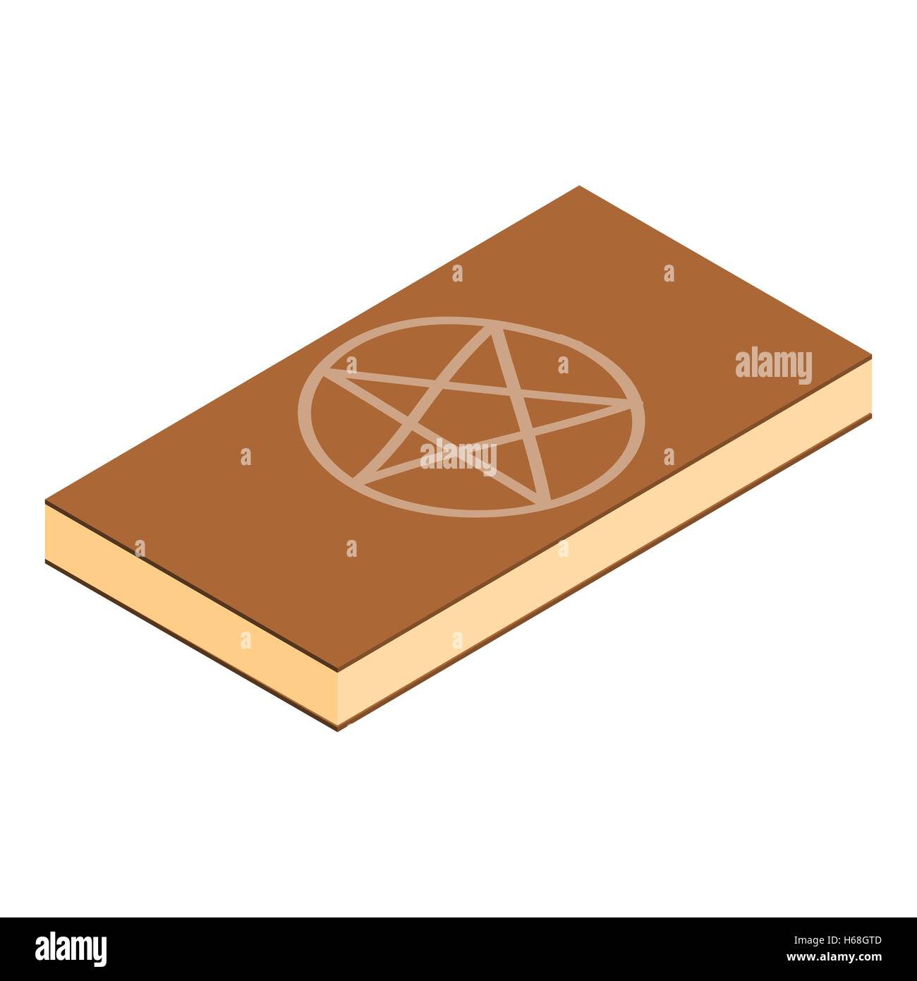 Book of black magic isometric 3d Stock Vector