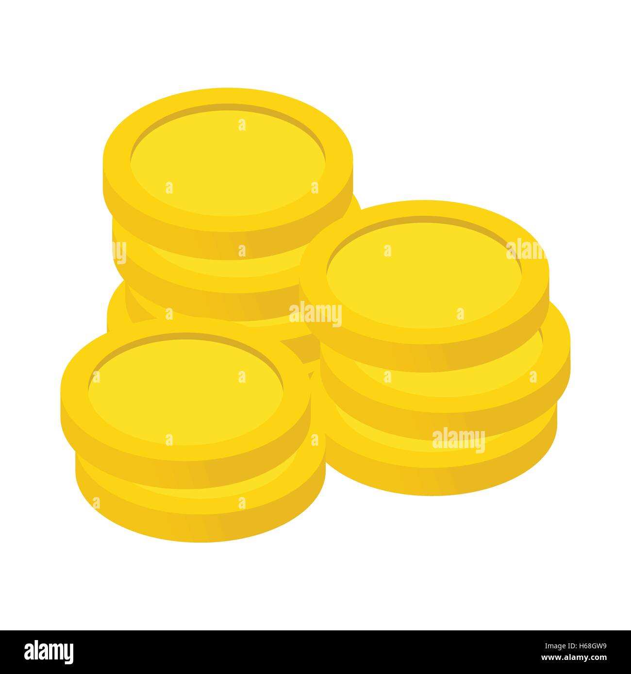 Gold coins isometric 3d icon Stock Vector Image & Art - Alamy