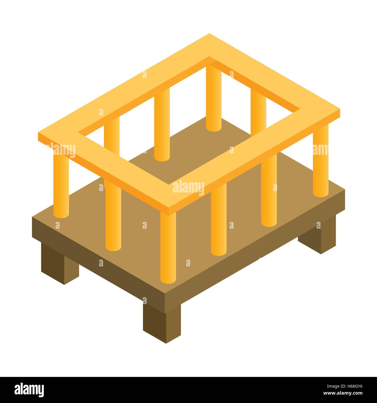 Baby bed isometric 3d icon Stock Vector Image & Art - Alamy