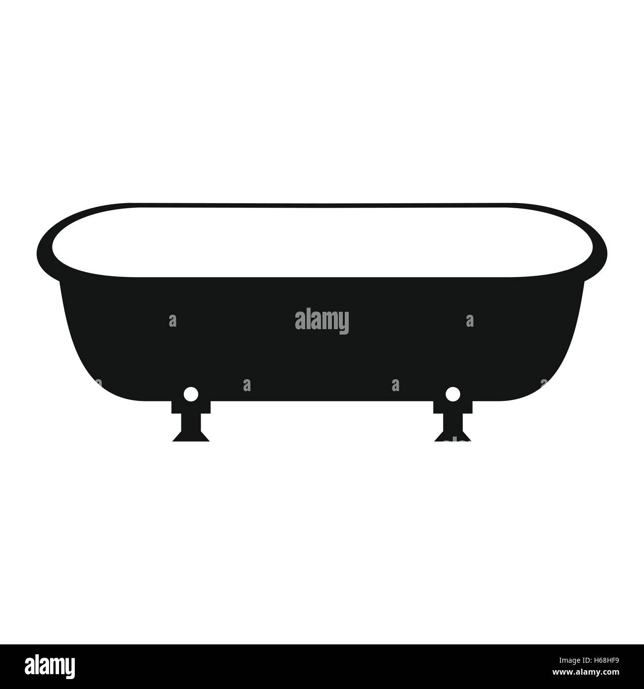 Bathtub black simple icon Stock Vector Image & Art - Alamy
