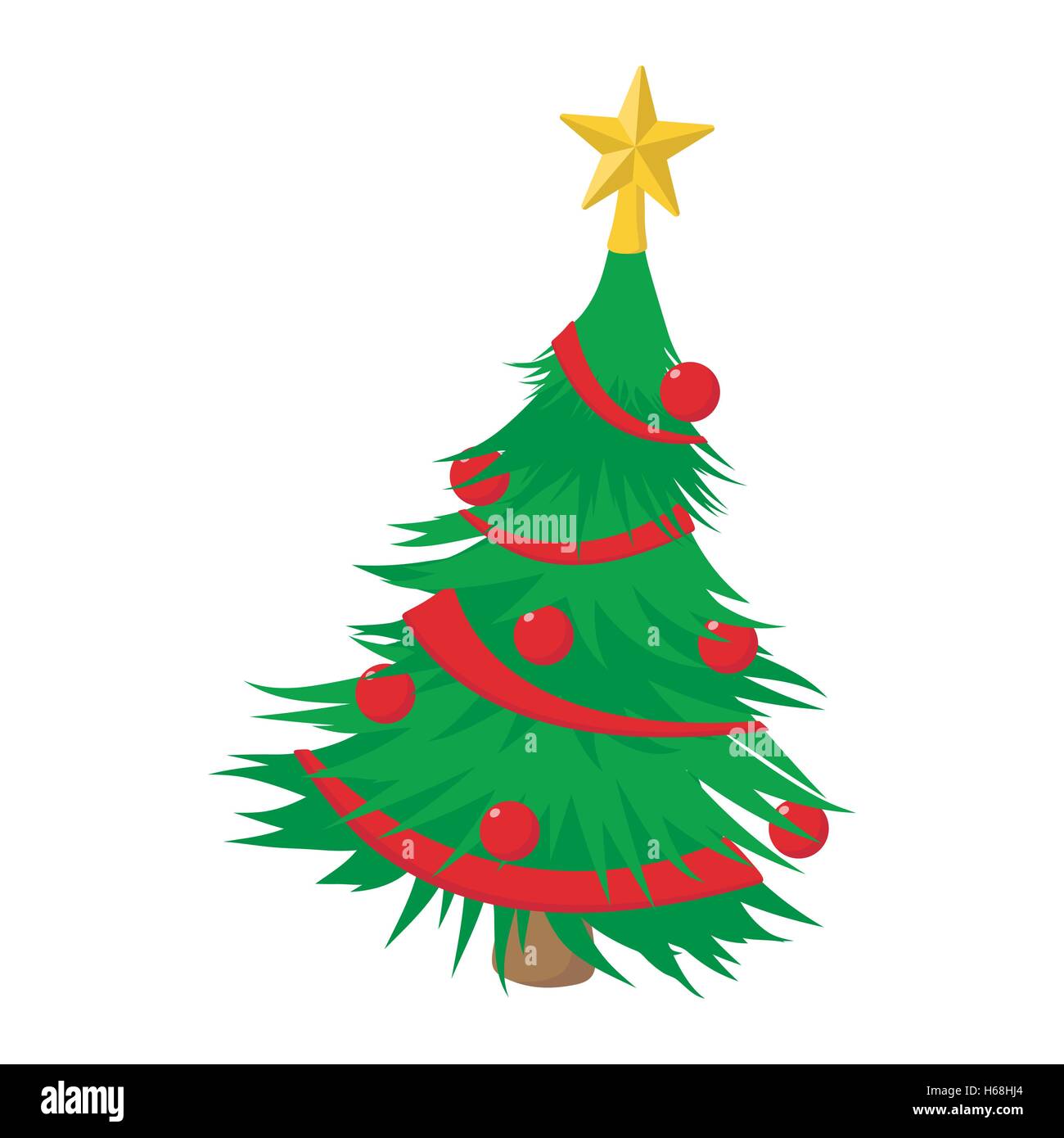 Christmas tree cartoon icon Stock Vector Image & Art Alamy