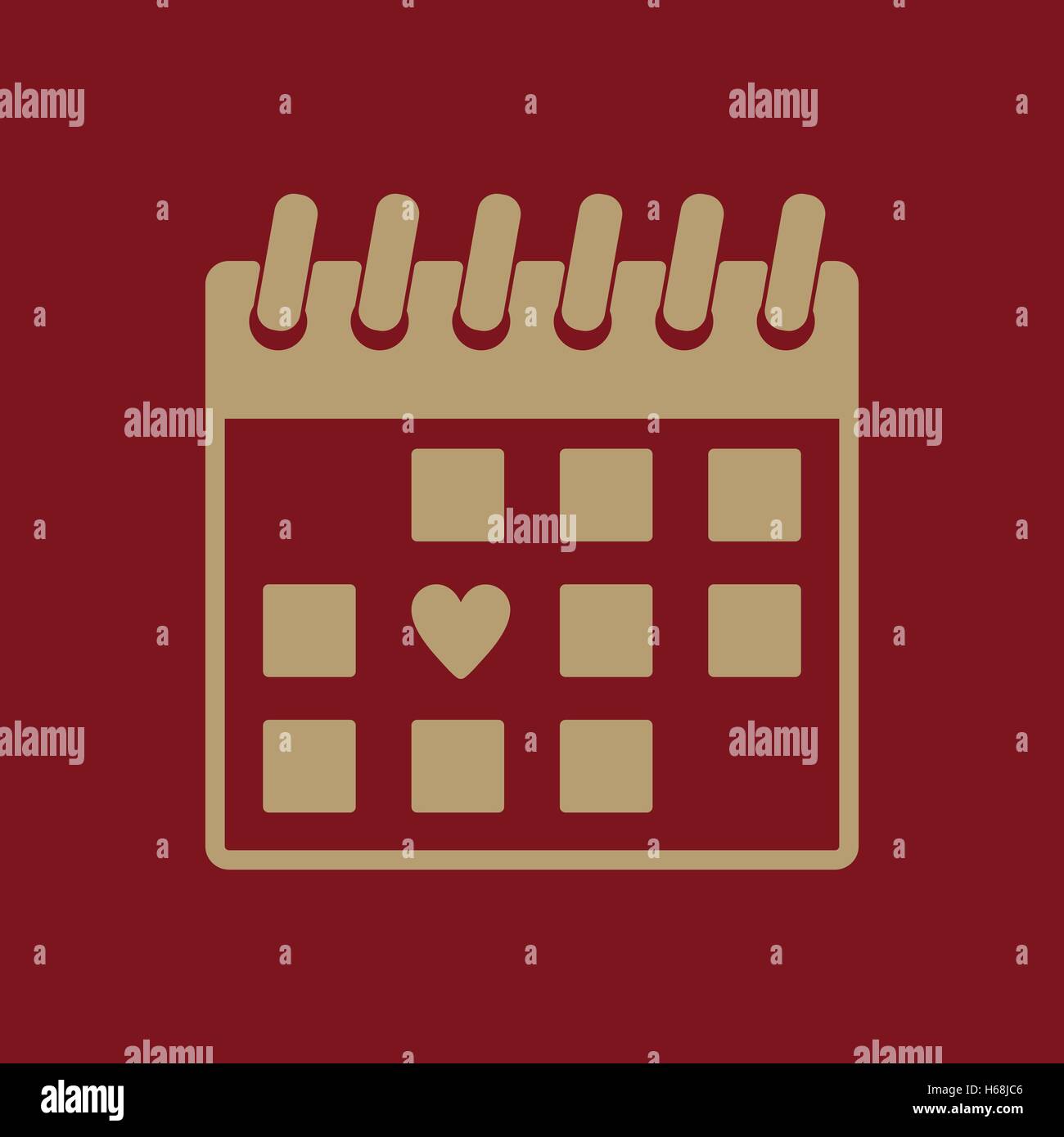 The calendar icon. Valentines day symbol Stock Vector Image & Art - Alamy