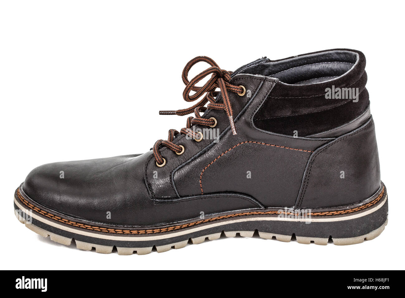 A single new of boot, isolated on white background Stock Photo - Alamy