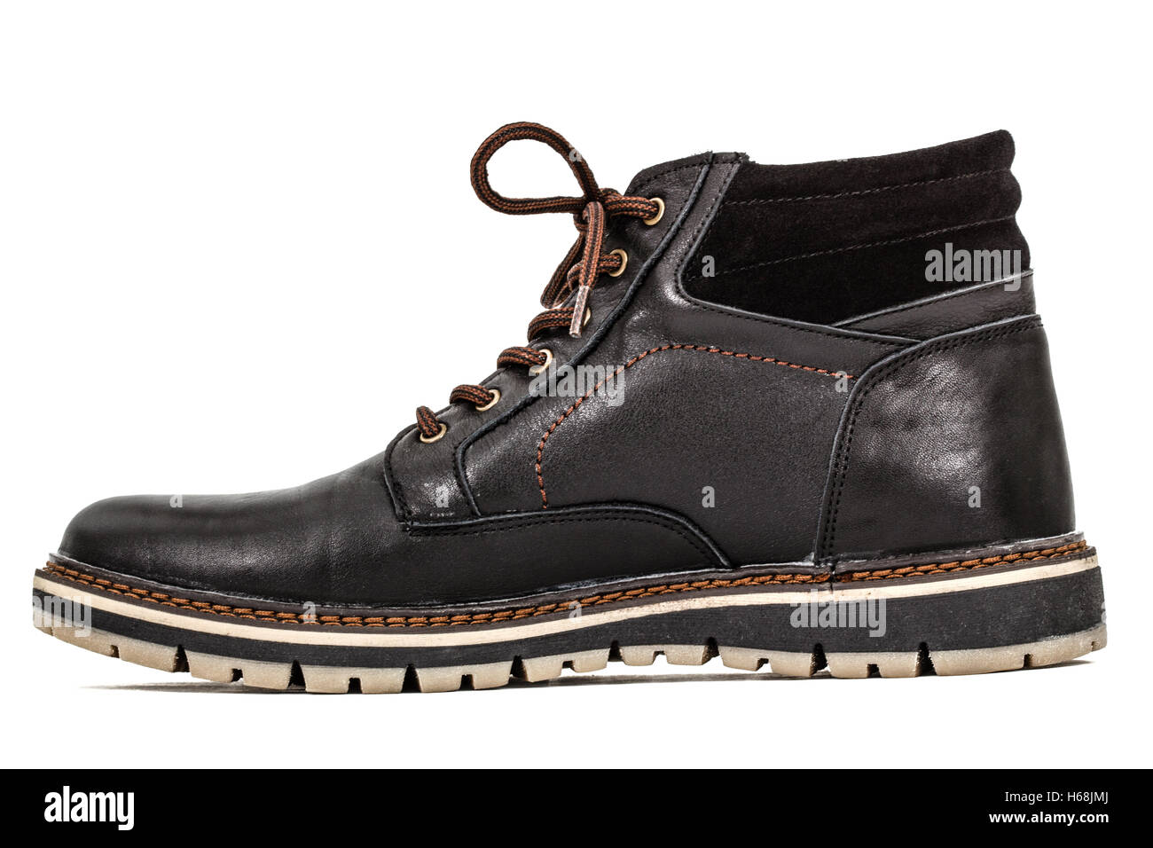 A single new of boot, isolated on white background Stock Photo - Alamy