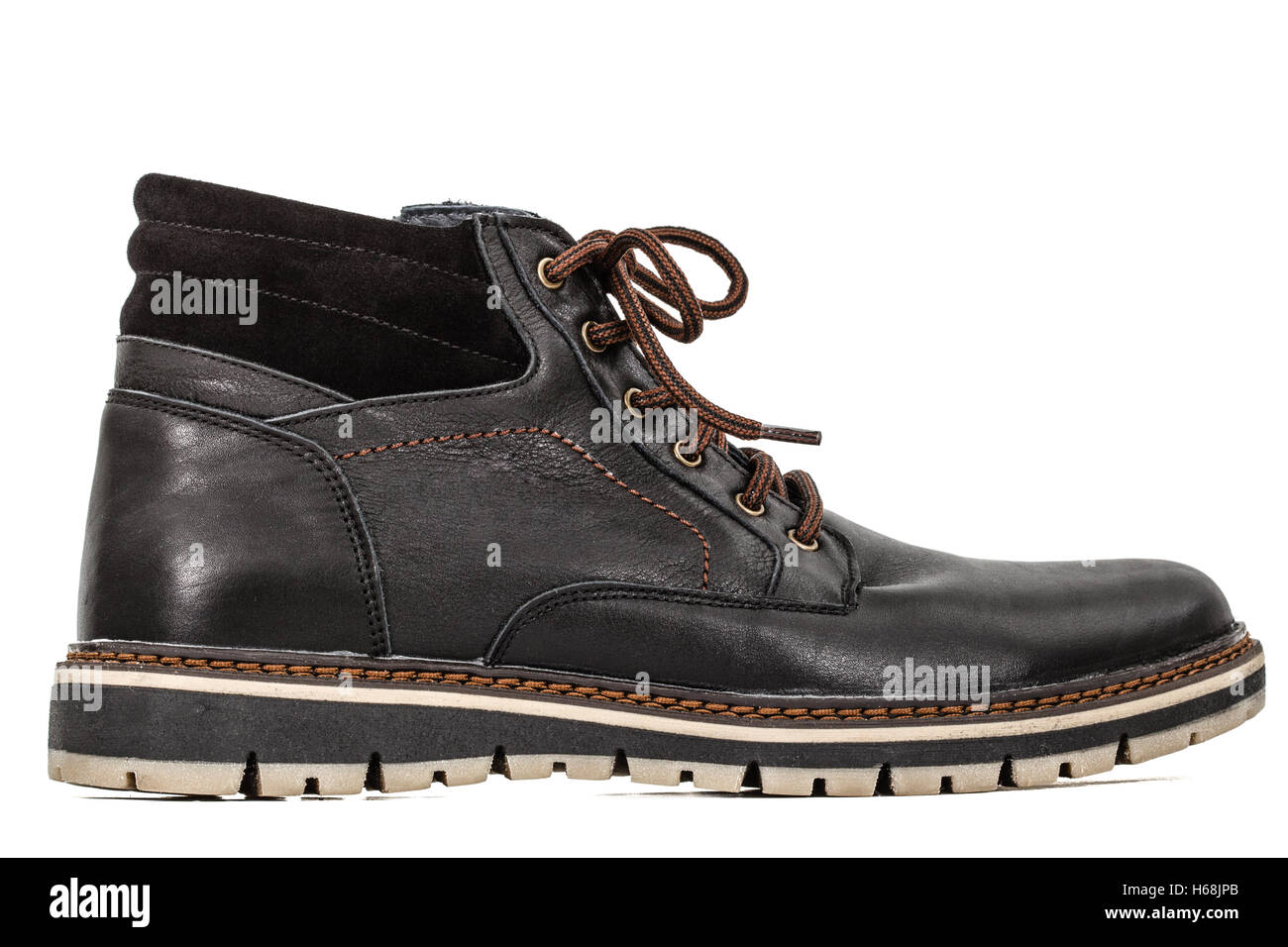 A single new of boot, isolated on white background Stock Photo - Alamy