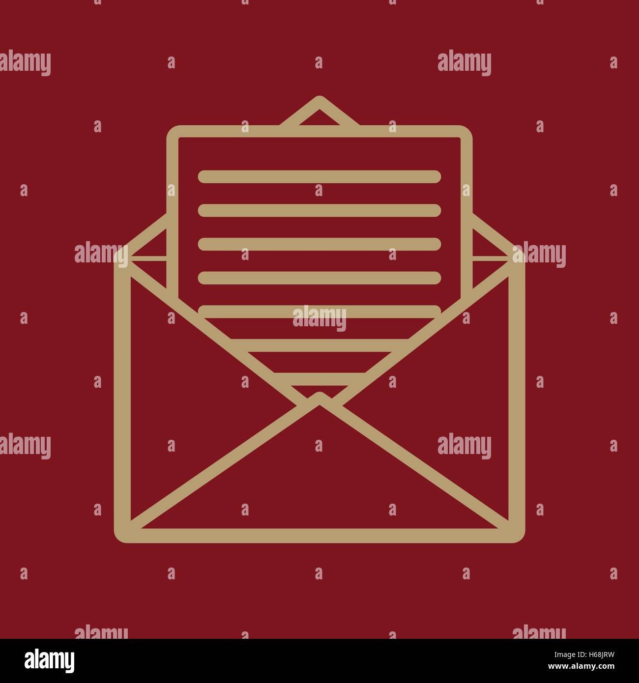 The mail icon. Open Envelope symbol Stock Vector Image & Art - Alamy