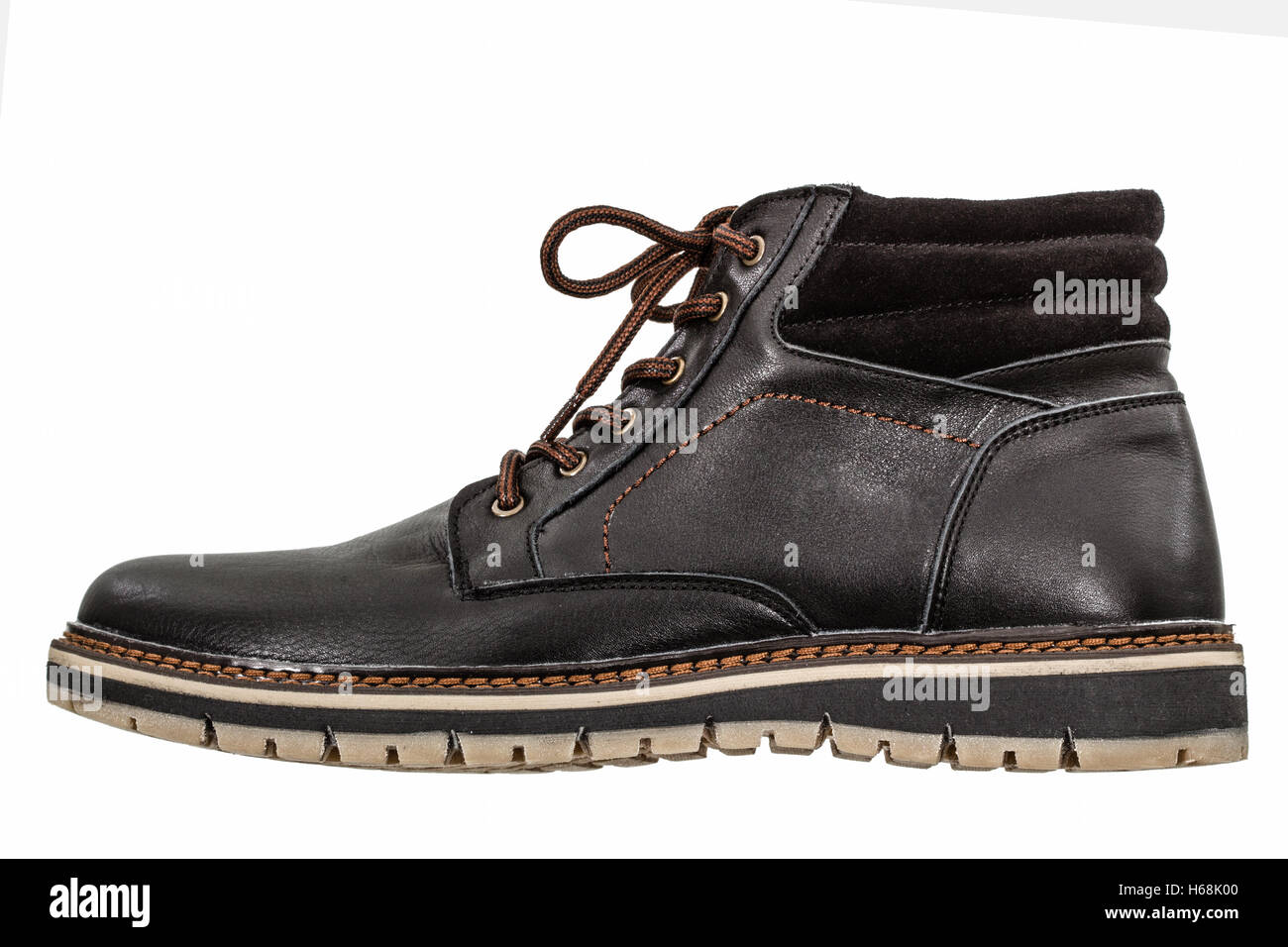 A single new of boot, isolated on white background Stock Photo - Alamy