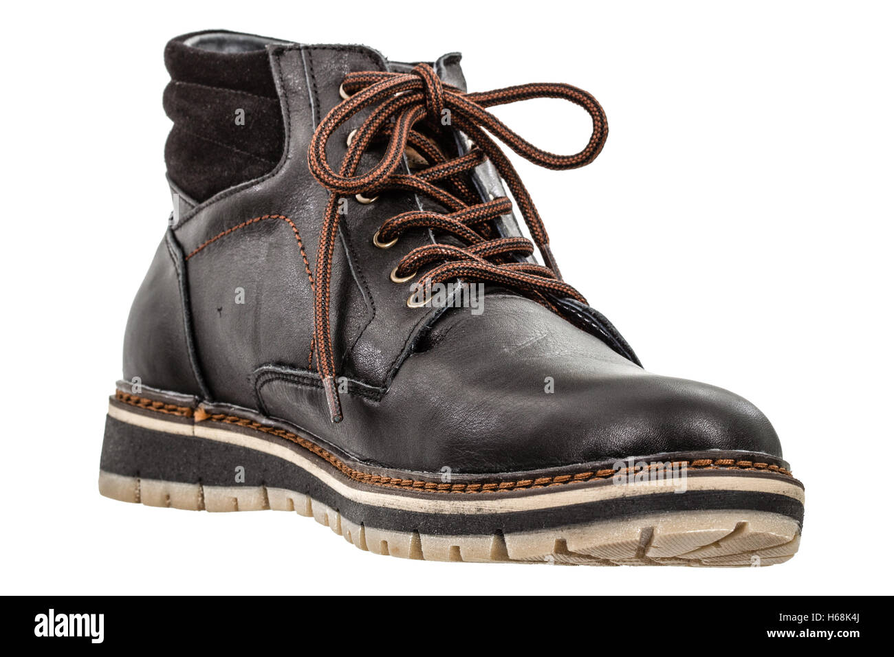 A single new of boot, isolated on white background Stock Photo - Alamy