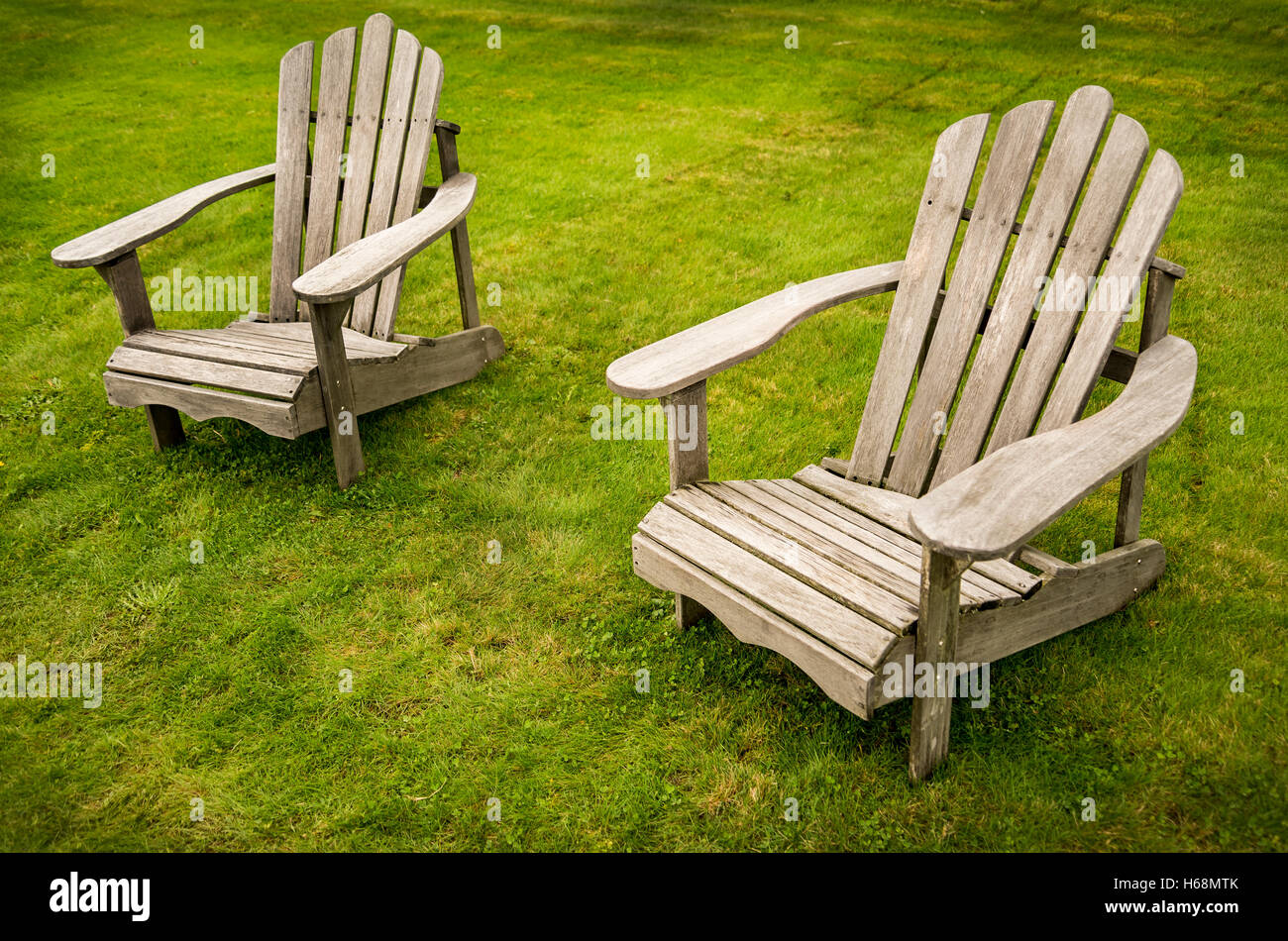 two adirondack chairs Stock Photo Alamy
