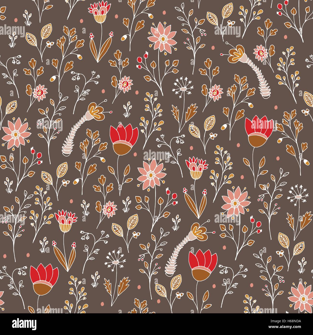 Seamless vector floral pattern Stock Vector Image & Art - Alamy