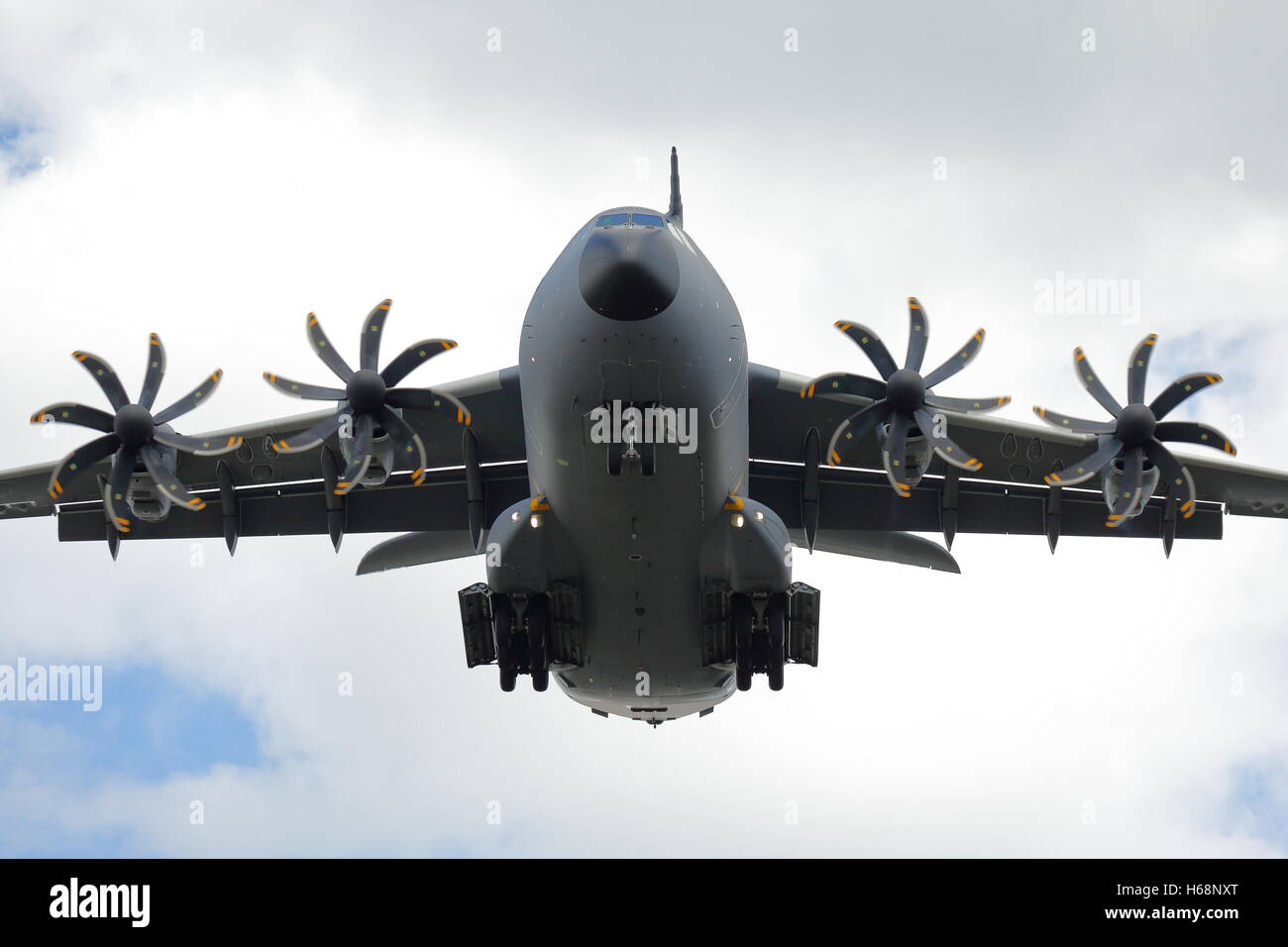 Airbus displayed its A400M Atlas at the Farnborough International Airshow Stock Photo