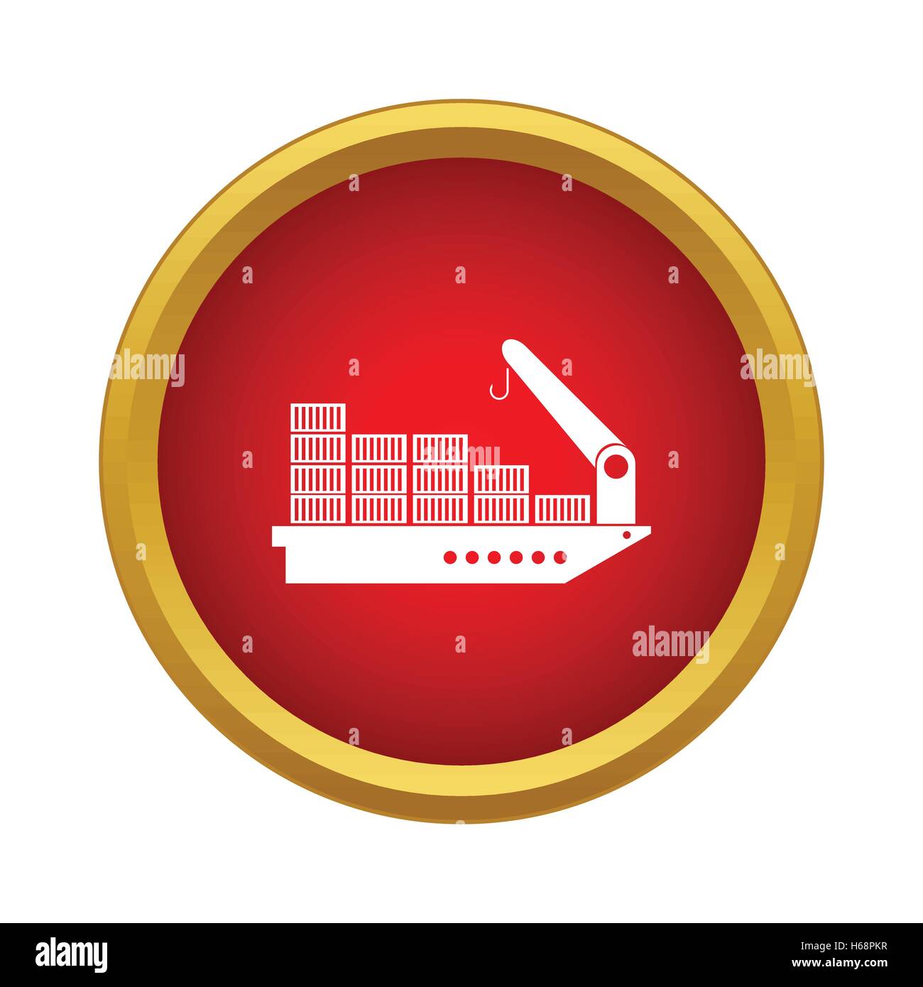 Cargo ship icon in simple style Stock Vector