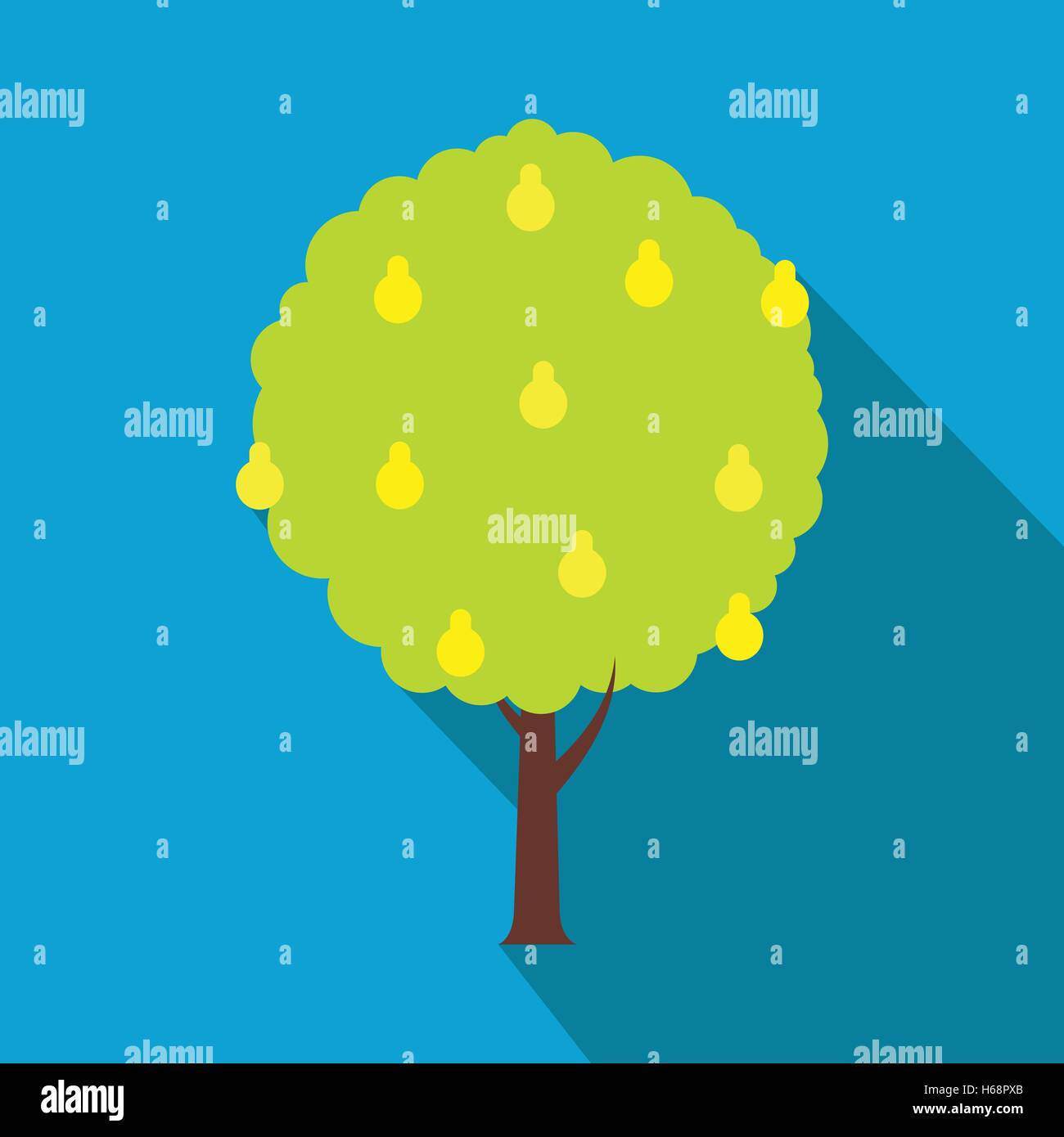 Tree icon with shadow Stock Vector Image & Art - Alamy