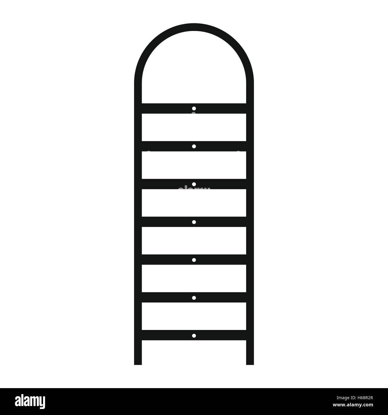 Ladder black simple icon Stock Vector