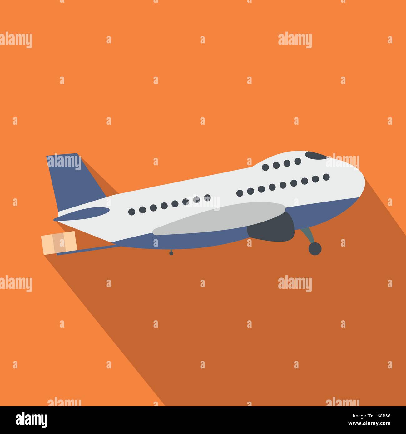 Passenger airplane flat Stock Vector Image & Art - Alamy