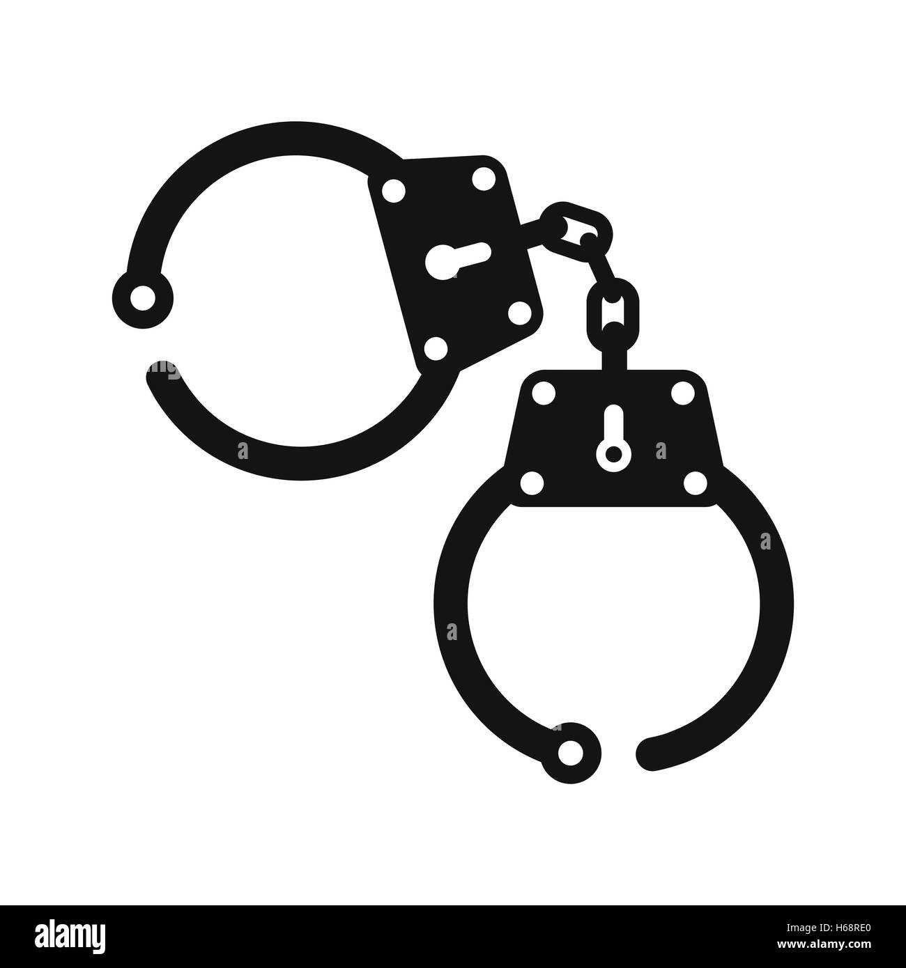 Handcuff black icon Stock Vector Image & Art Alamy