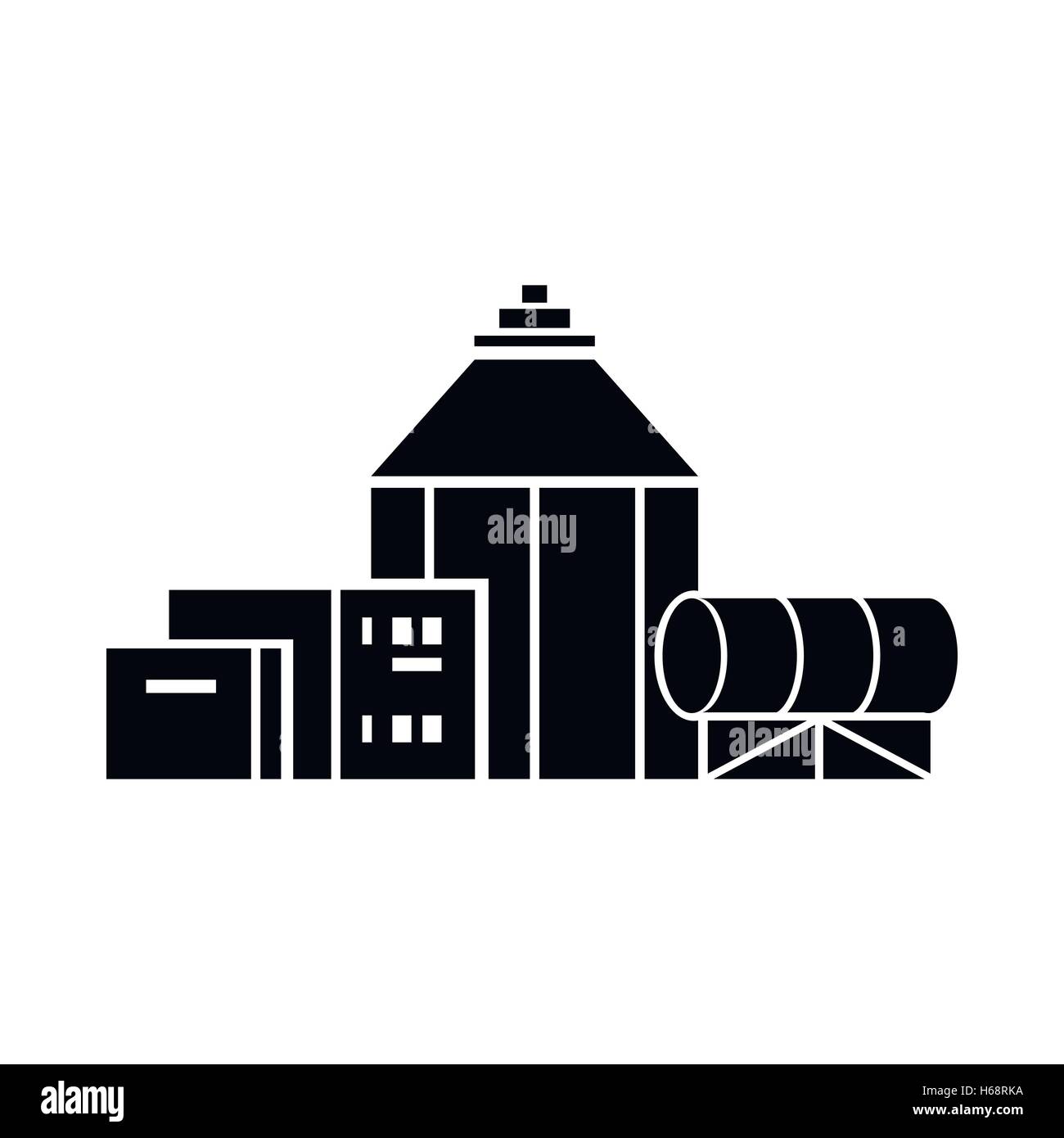 Chemical hangar icon, simple style Stock Vector