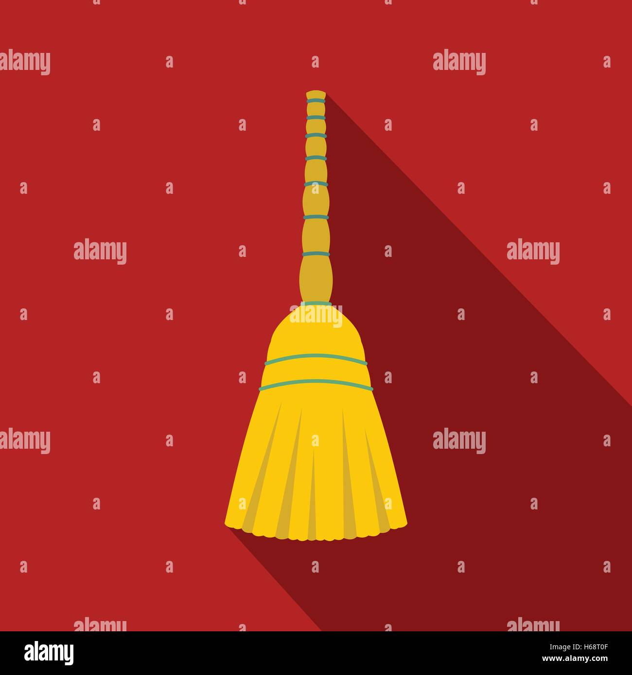 Yellow broom flat Stock Vector Image & Art Alamy
