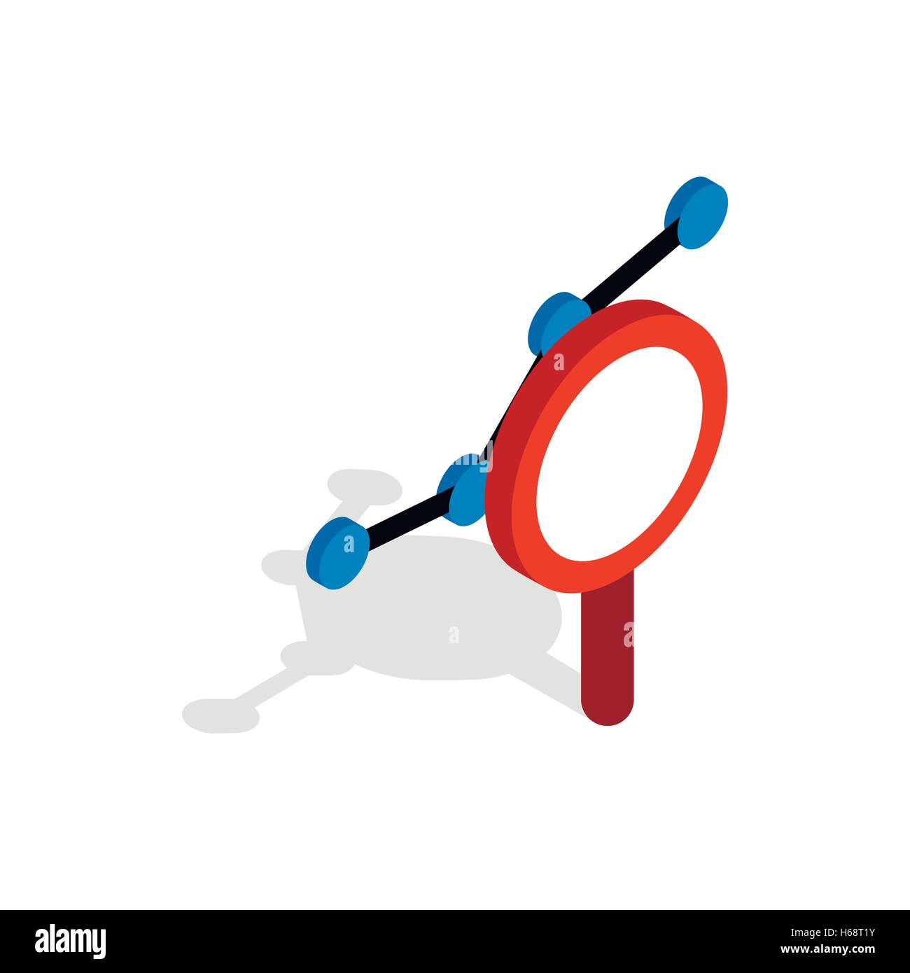Chart through a magnifying glass icon Stock Vector Image & Art - Alamy