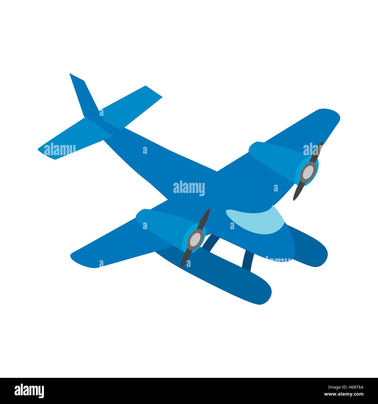 Blue small plane icon, isometric 3d style Stock Vector Image & Art - Alamy