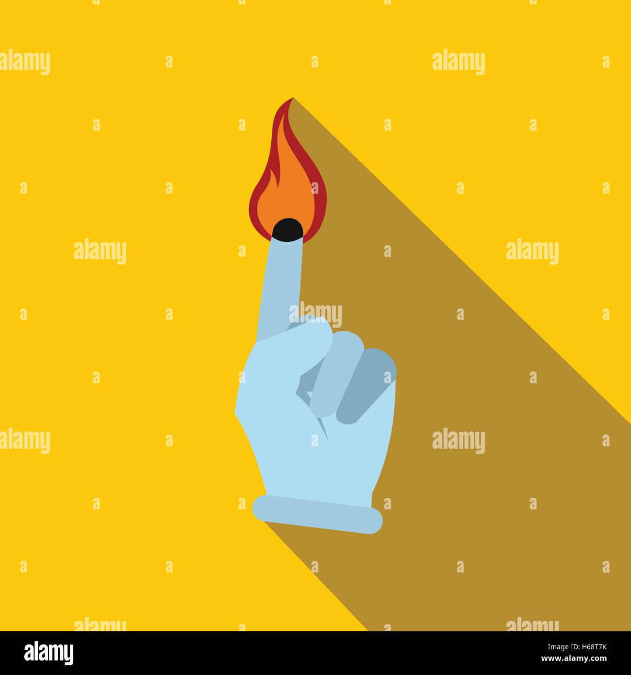 Burning Finger flat Stock Vector Image & Art Alamy